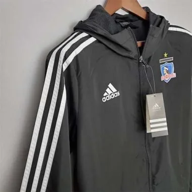 Colo-Colo 2021/22 Black White Hooded Windbreaker
