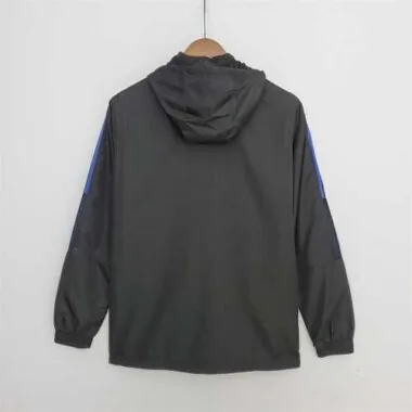 Boca Juniors 2022/23 Black Blue Hooded Windbreaker