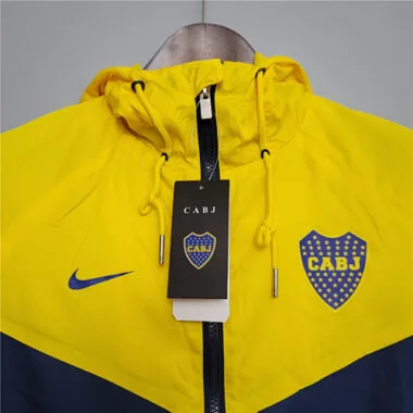 Boca Juniors 2020/21 Navy Yellow Hooded Windbreaker