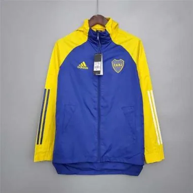 Boca Juniors 2020/21 Blue Yellow Hooded Windbreaker