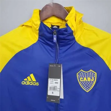 Boca Juniors 2020/21 Blue Yellow Hooded Windbreaker