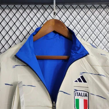 Italy 2023 Reversible Blue White Pattern Windbreaker
