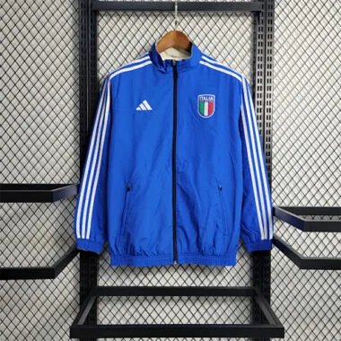 Italy 2023 Reversible Blue White Pattern Windbreaker