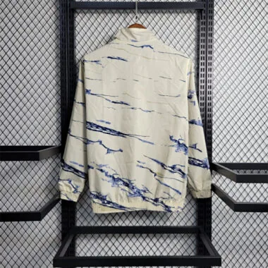 Italy 2023 Reversible Blue White Pattern Windbreaker