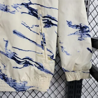 Italy 2023 Reversible Blue White Pattern Windbreaker
