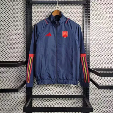 Spain Navy Red Hooded Windbreaker