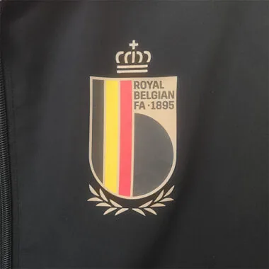 Belgium 2022 Reversible Black Red Hooded Windbreaker
