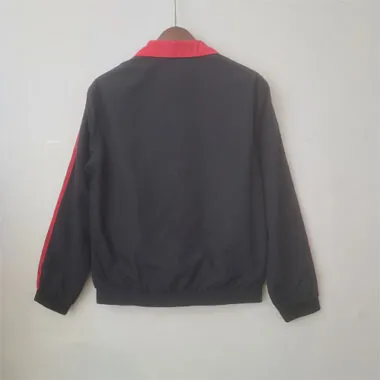 Belgium 2022 Reversible Black Red Hooded Windbreaker