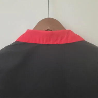 Belgium 2022 Reversible Black Red Hooded Windbreaker
