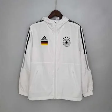 Germany 2021 White Hooded Windbreaker