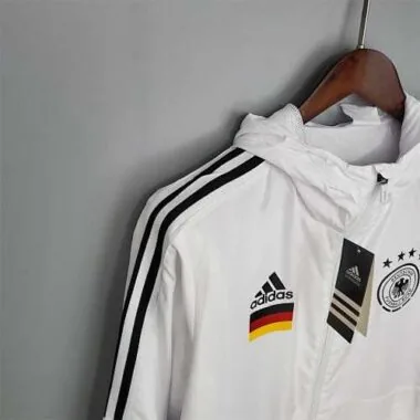 Germany 2021 White Hooded Windbreaker