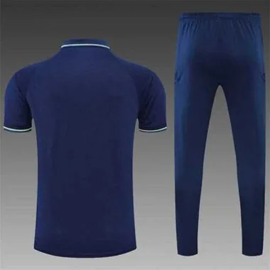 Tottenham Hotspur Navy Blue Geometric Polo Shirt