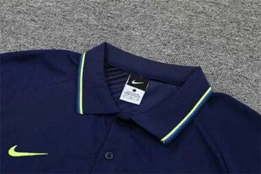 Tottenham Hotspur Navy Blue Geometric Polo Shirt