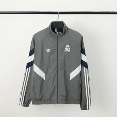 25-26 Real Madrid grey windbreaker Soccer T-Shirt AAAAJersey Supply Yupoo