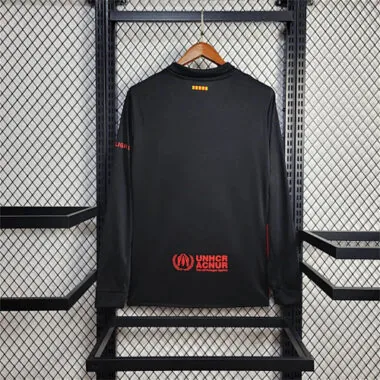 24-25 Barcelona Away Black Long Sleeve Football AAAAJersey Yupoo