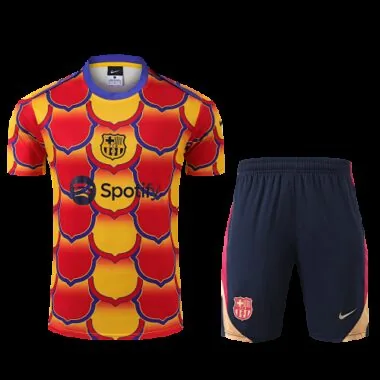 24-24 Barcelona Yellow and Red Training Suits Soccer Jerseys Yupoo