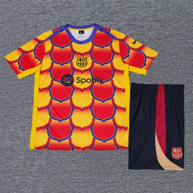 24-24 Barcelona Yellow and Red Training Suits Soccer Jerseys Yupoo