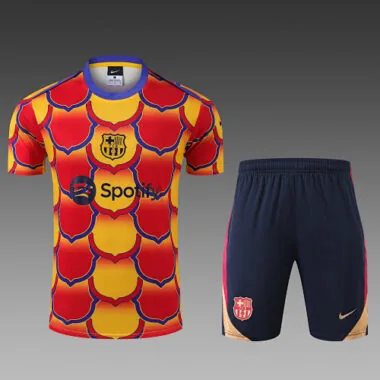 24-24 Barcelona Yellow and Red Training Suits Soccer Jerseys Yupoo