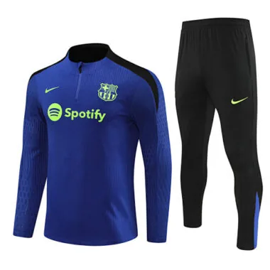 24-25 Barcelona Long Sleeve Kits Blue Training Suits Football AAAAJersey Yupoo