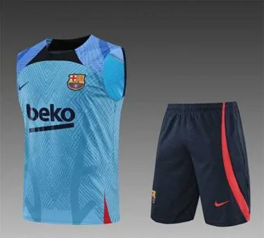 22-23 Barcelona vest training suit kit blue