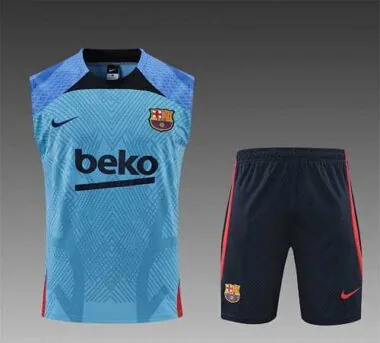 22-23 Barcelona vest training suit kit blue