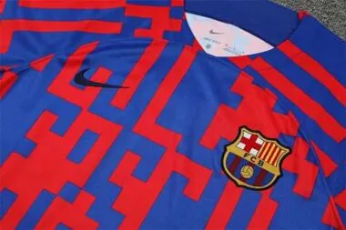 22-23 Barcelona training suit Short Sleeve kit red and blue camouflage