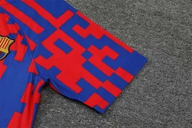22-23 Barcelona training suit Short Sleeve kit red and blue camouflage