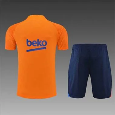 22-23 Barcelona training suit short sleeve kit orange