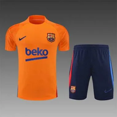 22-23 Barcelona training suit short sleeve kit orange