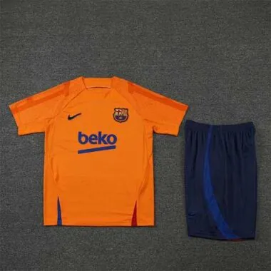 22-23 Barcelona training suit short sleeve kit orange