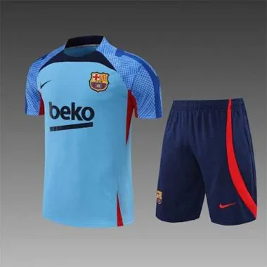 22-23 Barcelona training suit short sleeve kit blue | 3