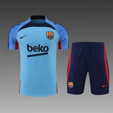 22-23 Barcelona training suit short sleeve kit blue | 3