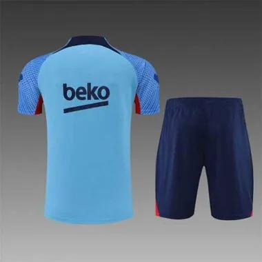 22-23 Barcelona training suit short sleeve kit blue | 3