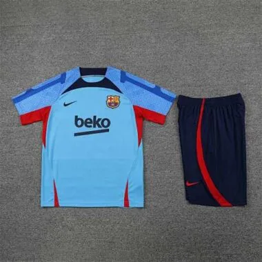 22-23 Barcelona training suit short sleeve kit blue | 3