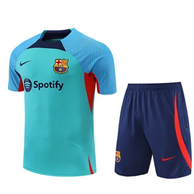 22-23 Barcelona training suit short sleeve kit blue