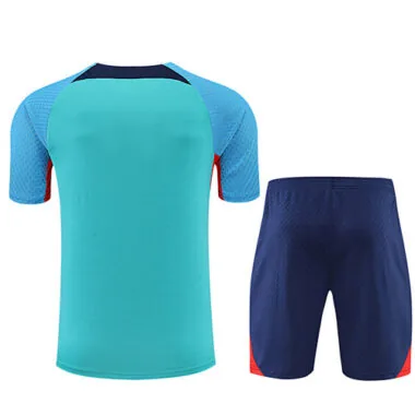 22-23 Barcelona training suit short sleeve kit blue