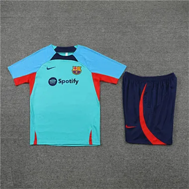 22-23 Barcelona training suit short sleeve kit blue