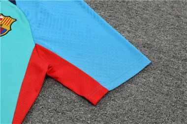 22-23 Barcelona training suit short sleeve kit blue