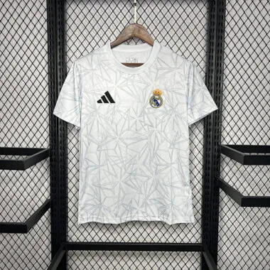 24-25 Real Madrid Pre-match White Training Kit AAAAJersey Wholesale Yupoo