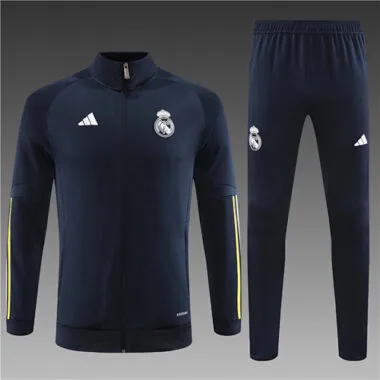 23-24 Real Madrid Navy Kits(Shirt+Pants) Long Sleeve Training Suit Cheap Jerseys Yupoo