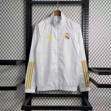 23-24 Real Madrid White Windbreaker Jackets Soccer Jerseys Yupoo