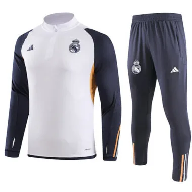 23-24 Real Madrid Long Sleeve Kits White Training Suits Soccer Jerseys Yupoo(9)