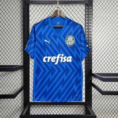 24-25 Palmeiras Doelman Blauw Voetbalshirt