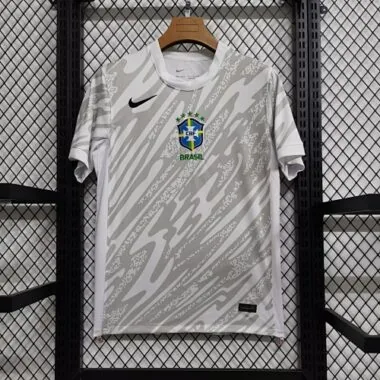 23-24 Brazil Goalkeeper Kit White Size:S-XXL Soccer Jersey Yupoo