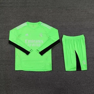 23-24 Real Madrid Goalkeeper Kits Long Sleeve Green Suits Soccer Jerseys Yupoo