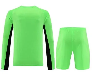 23-24 Real Madrid Goalkeeper Kits Long Sleeve Green Suits Soccer Jerseys Yupoo
