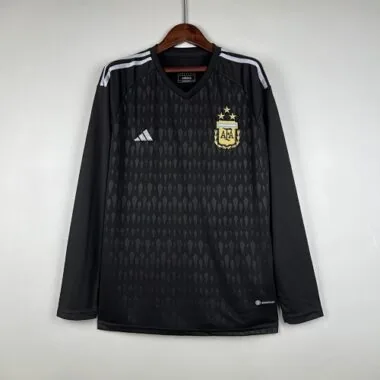 2023 Keepershirt met lange mouwen Argentinië Zwart S-XXL