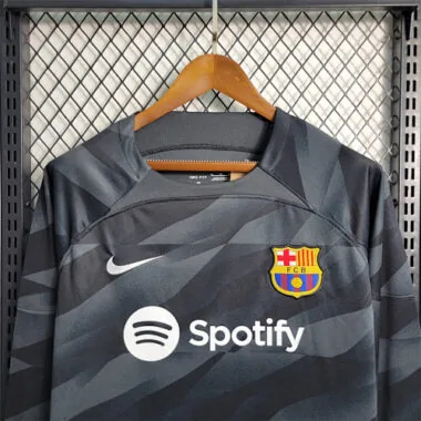 23-24 Barcelona Black Keepersshirt met lange mouwen