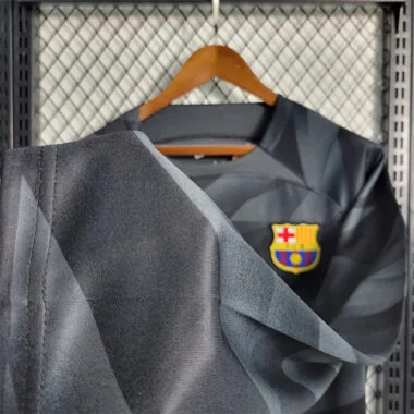 23-24 Barcelona Black Keepersshirt met lange mouwen