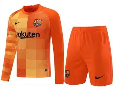21-22 Barcelona orange goalkeeper long sleeve